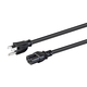 Monoprice Heavy Duty Power Cord - NEMA 5-15P to IEC 60320 C15, 14AWG, 15A/1875W, 125V, SJT, 15ft, Black