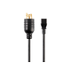 Monoprice Heavy Duty Power Cord - Locking NEMA L6-20P to IEC 60320 C13, 14AWG, 15A/1800W, SJT, 250V, Black, 6ft