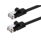 Monoprice Cat6 Ethernet Patch Cable - FLEXboot, Flat, Snagless RJ45, 550MHz, UTP, Pure Bare Copper, 30AWG, 1ft, Black