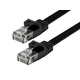 Monoprice Cat6 Ethernet Patch Cable - FLEXboot, Flat, Snagless RJ45, 550MHz, UTP, Pure Bare Copper, 30AWG, 25ft, Black