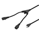 Monoprice Power Cord Splitter - NEMA 5-15P to 2x IEC 60320 C13, 18AWG, 10A/1250W, SJT, Black, 3ft