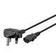 Monoprice Power Cord - BS 1363 (UK) to IEC 60320 C13, 18AWG, 10A, 250V, with 13A fuse, 3-Prong, Black, 3ft