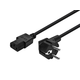 Monoprice Power Cord - CEE 7/7 "SCHUKO" (Europe) to IEC 60320 C13, H05VV-F 3G 0.75 mm?, Black, 3ft
