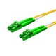 Monoprice Single-Mode Fiber Optic Cable - LC/APC-LC/APC UL 2mm 9/125 OFNR Duplex Yellow 2m