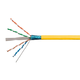 Monoprice Cat6A CMR Bulk Ethernet Cable - UL, TAA, Shielded (F/UTP), Solid, 23AWG, 550MHz, 10G, Pure Bare Copper, Spool in Box, 500ft, Yellow
