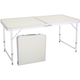 Folding Table 4 Foot Adjustable Height Portable Lightweight Aluminum Camping Table, Small Folding Table with Carry Handle, for Outdoor/Indoor