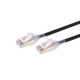 Monoprice Cat6A Component Level Ethernet Cable - SlimRun, Pure Bare Copper, Double Shielded (S/FTP) 30AWG, 10G, CM, Snagless RJ45, 1ft, Black