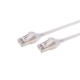 Monoprice Cat6A Component Level Ethernet Cable - Pure Bare Copper, Double Shielded (S/FTP) 30AWG, 10G, CM, Snagless RJ45, 15ft, White - SlimRun Series Patch Cable