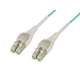 Monoprice Multi-Mode OM3 Fiber Optic Cable - Reverse Polarity LC-LC Uniboot UL 50/125 OFNR Aqua 1m