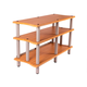 Monolith by Monoprice Heavy Duty Double-Wide 3-Tier AV Stand, 47.2" Wide, Maple