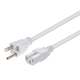 Monoprice Heavy Duty Power Cord - NEMA 5-15P to IEC 60320 C15, 14AWG, 15A/1875W, 125V, SJT, 8ft, White