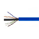 Monoprice Cat6A CMP Bulk Ethernet Cable - UL, TAA, Solid, UTP, 23AWG, 550MHz, 10G, Pure Bare Copper, Spool in Box, 500ft, Blue