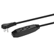 Monoprice 3-Outlet Flat Plug Household Extension Cord, 16AWG, 13A,  SPT-2, Black, 10ft