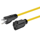 Monoprice Outdoor Extension Cord - NEMA 5-15P to NEMA 5-15R, 14AWG, 15A, SJTW, Yellow, 25ft