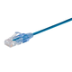 Monoprice Cat6A Ethernet Patch Cable - SlimRun, UTP, 30AWG, 10G, Pure Bare Copper, Snagless RJ45, 14ft, Blue