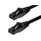 Monoprice Cat6A 50ft Black Flexible TPE Patch Cable, UTP, 24AWG, 500MHz, Pure Bare Copper, Snagless RJ45, Flex Series Ethernet Cable