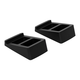 Monoprice Tilted Desktop Speaker Stands Wedge for Small Sized Speakers, Anti-Vibration Thermoplastic Rubber, 15 Degrees of Upward Tilt, Low Profile & Lightweight, Pair
