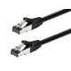 Monoprice Cat8 1ft Black Patch Cable, Double Shielded (S/FTP), 28AWG, 2GHz, 40G, Pure Bare Copper, Snagless RJ45, Ethernet Cable