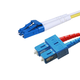 Monoprice OS2 Single-Mode Fiber Optic Cable - LC-SC UL 2mm 9/125 OFNR Duplex Yellow 7m
