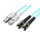 Monoprice Multi-Mode OM3 Fiber Optic Cable - SC-ST UL 3mm 50/125 OFNR Duplex Aqua 4m Monoprice Multi-Mode OM3 Fiber Optic Cable - SC-ST UL 3mm 50/125 OFNR Duplex Aqua 4m