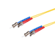 Monoprice Single-Mode Fiber Optic Cable - ST-ST UL 3mm 9/125 OFNR Duplex Yellow 15m