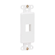 Eaton Tripp Lite Series Center Plate Insert, Decora Style - Vertical, 1 Port, TAA - 1 x Total Number of Socket(s) - White