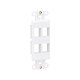 Eaton Tripp Lite Series Center Plate Insert, Decora Style - Vertical, 4 Ports, TAA - 4 x Total Number of Socket(s) - White - Acrylonitrile Butadiene Styrene (ABS) - TAA Compliant