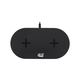Adesso 15W Max Qi-Certified Dual 2-Coil Wireless Fast Charging Pad - 12 V DC Input - Overcharge Protection Adesso 15W Max Qi-Certified Dual 2-Coil Wireless Fast Charging Pad - 12 V DC Input - Overcharge Protection