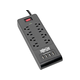 Tripp Lite by Eaton 8-Outlet Surge Protector with 4 USB Ports (4.2A Shared) - 6 ft. (1.83 m) Cord 1800 Joules Black Tripp Lite by Eaton 8-Outlet Surge Protector with 4 USB Ports (4.2A Shared) - 6 ft. (1.83 m) Cord 1800 Joules Black
