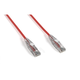 Cat6A 28AWG Slim UTP Ethernet Network Patch Cable, Snagless Boot, 1ft, Red