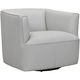 Armen Living Whitney Swivel Barrel Chair in Dove Grey LCWHCHDV