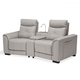 AICO Mia Bella Bentley 3pc Loveseat Set w/ Motion MBL-BNTLY-LSC3LGR-43