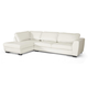 Baxton Studio Orland Leather Modern Sectional Sofa Set with Left Facing Chaise in White
