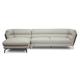 Baxton Studio Quall Modern Sectional Sofa Left Facing Chaise in Gray