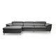 Baxton Studio Voight Modern Sectional Sofa Left Facing Chaise in Gray