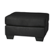 Darcy Ottoman in Black 7500814 FedEx/UPS