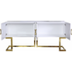 Meridian Beth Sideboard/Console in White/Gold 306 Meridian Beth Sideboard/Console in White/Gold 306