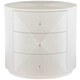 Bernhardt Axiom Round Chairside Table in Linear White 381-127