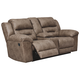 Stoneland DBL Rec Power Loveseat w/Console in Fossil 3990596