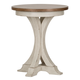 Liberty Farmhouse Reimagined Round Chair Side Table in Antique White 652-OT1021 Liberty Farmhouse Reimagined Round Chair Side Table in Antique White 652-OT1021