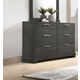 Acme Furniture Lantha 6 Drawer Dresser in Grey Oak 22035 Acme Furniture Lantha 6 Drawer Dresser in Grey Oak 22035