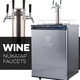 KOMOS® Wine Kegerator | NukaTap® Stainless Steel Faucets | Fan Cooled Stainless Tower | Digital Thermostat | Casters | Regulator | Fits 1 Half Barrel Keg or 4 Corny Kegs