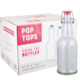 Pop Cultures | PopTops? Swing Top Bottles | Clear Glass Bottles | 16 oz | Case of 12