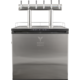 KOMOS® Double-Wide Kegerator | Stainless Double T Bar Tower - 6 Tap | Fan Cooled Stainless Tower | Digital Thermostat | Casters | Regulator | Fits 2 Half Barrel Kegs or 8 Corny Kegs
