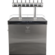 KOMOS® Double-Wide Kegerator | Stainless Double T Bar Tower - 8 Tap | Fan Cooled Stainless Tower | Digital Thermostat | Casters | Regulator | Fits 2 Half Barrel Kegs or 8 Corny Kegs