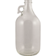 Glass Jug w/ Screw Top Finish | Finger Grip Handle | Clear | 1/2 Gallon | 64 oz