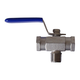 Stainless - 1/4 in 3 Way Ball Valve - FPT x MPT x FPT
