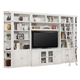Parker House Boca 6 Piece Entertainment Wall with Ladder in Cottage White