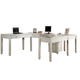 Parker House Boca 6-Piece U-Shaped Modular Desk Office in Cottage White