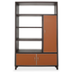 Aico 21 Cosmopolitan Right Bookcase in Umber/Orange 9029098R-812 CLOSEOUT Aico 21 Cosmopolitan Right Bookcase in Umber/Orange 9029098R-812 CLOSEOUT